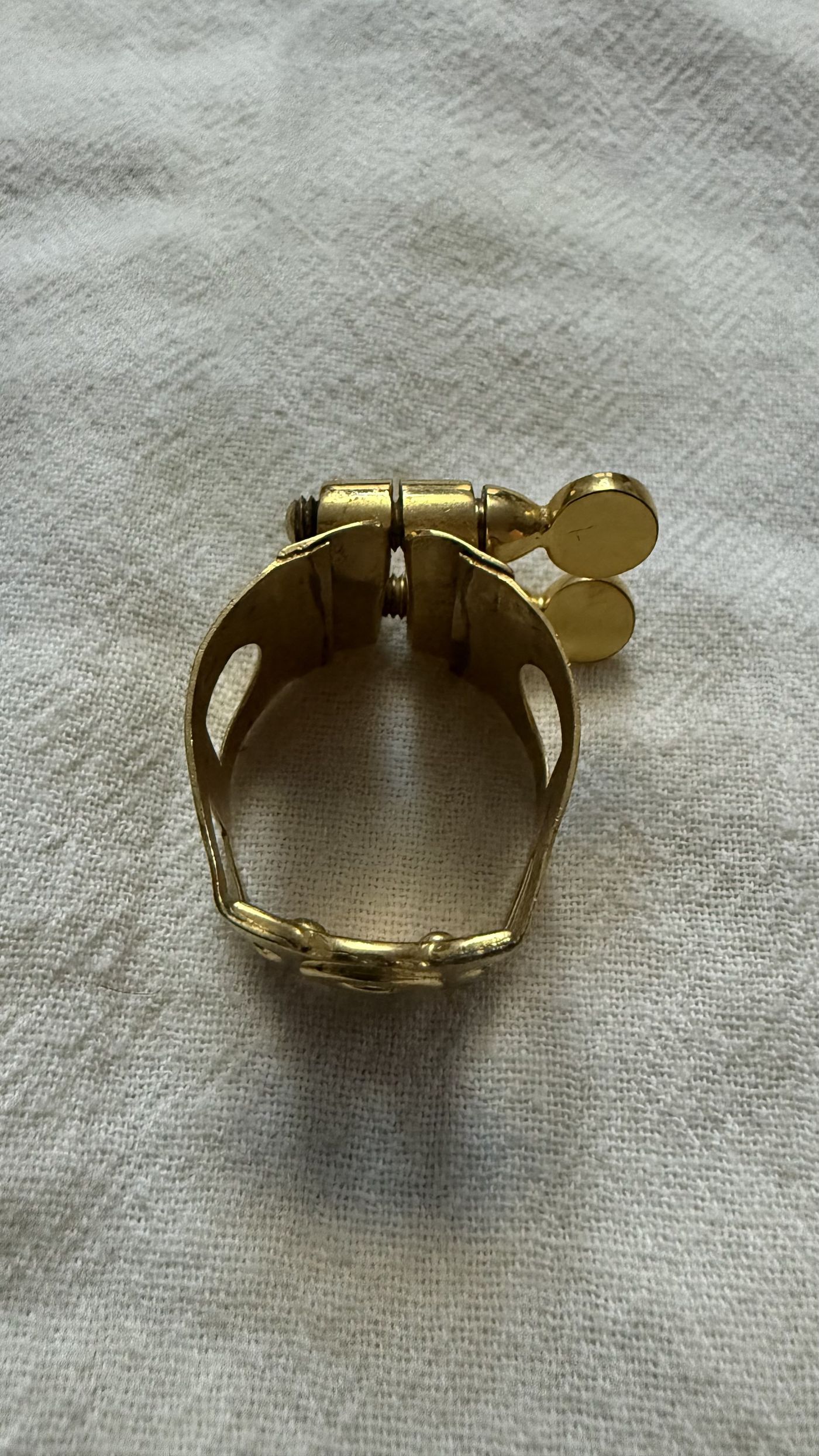 Ishimori Wood Stone Tenor Ligature — Gold Plated